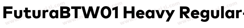 FuturaBTW01 Heavy Regular字体转换